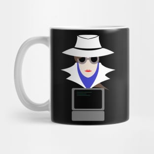 Lady White (Cauc W/Computer): A Cybersecurity Design Mug